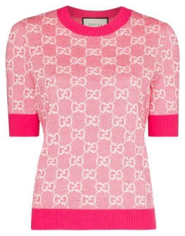 GG jacquard knitted top
