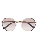round-frame gradient-lens sunglasses
