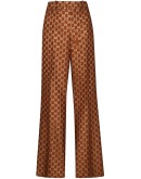 logo jacquard flared trousers 