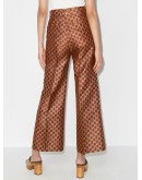 logo jacquard flared trousers 