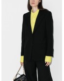 logo-jacquard blazer