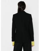 logo-jacquard blazer