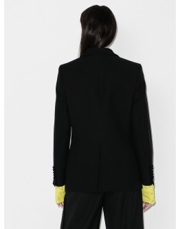 logo-jacquard blazer