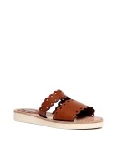 scalloped edge sandals