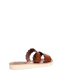 scalloped edge sandals