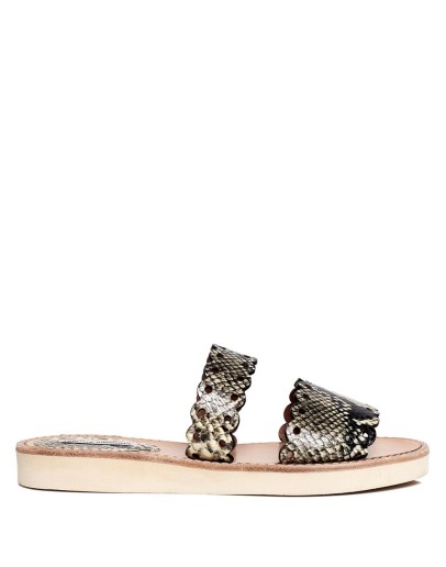 Akela snake-effect sandals