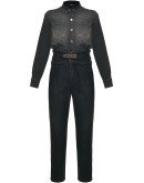 logo-belt boiler suit