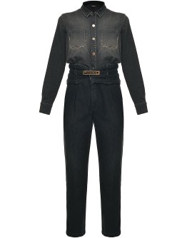 logo-belt boiler suit