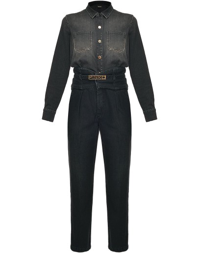 logo-belt boiler suit