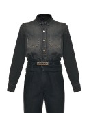 logo-belt boiler suit