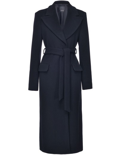 tie-waist longline coat