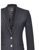 pinstripe fitted blazer jacket