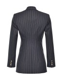 pinstripe fitted blazer jacket