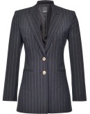 pinstripe fitted blazer jacket