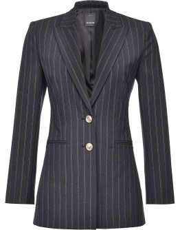 pinstripe fitted blazer jacket