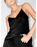 chain-trim satin vest