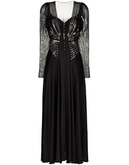 sequinned silk dress