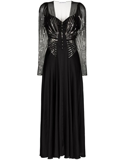sequinned silk dress