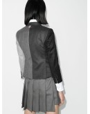panelled cropped blazer jacket