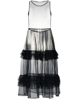 ruffled tulle dress