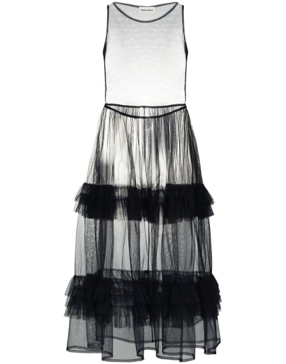 ruffled tulle dress
