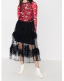 ruffled tulle dress