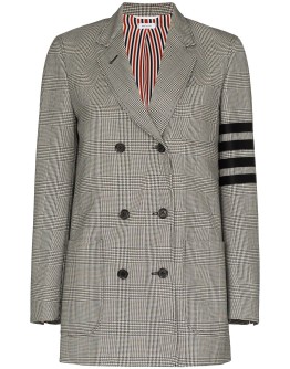 4-Bar motif double-breasted blazer