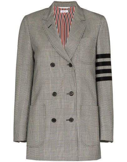 4-Bar motif double-breasted blazer