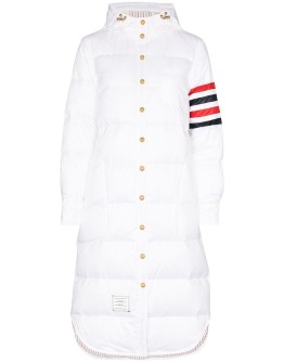 4-bar stripe puffer coat