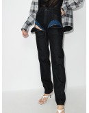 cut-out straight-leg jeans