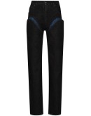cut-out straight-leg jeans
