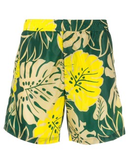 palm leaf-print swim shorts