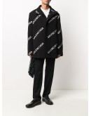 all-over logo cropped coat