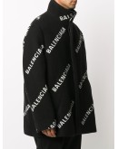 all-over logo cropped coat