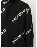 all-over logo cropped coat