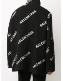 all-over logo cropped coat