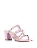 Rockstud metallic-effect 60mm mules