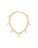 18kt gold vermeil clear quartz collar necklace