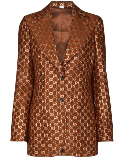 GG motif single-breasted blazer