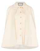 detachable cape-effect tweed vest