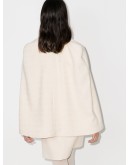 detachable cape-effect tweed vest