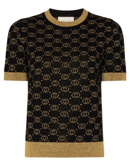 GG knit short-sleeve jumper