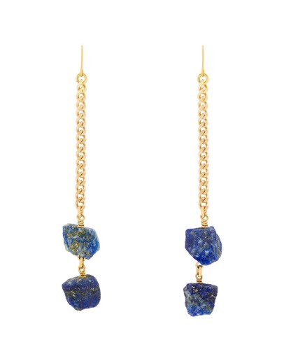 18kt gold vermeil lapis lazuli drop earrings