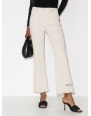 logo patch flared jeans