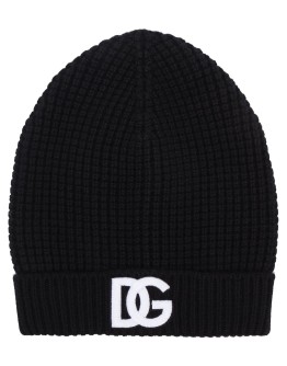 logo knitted beanie