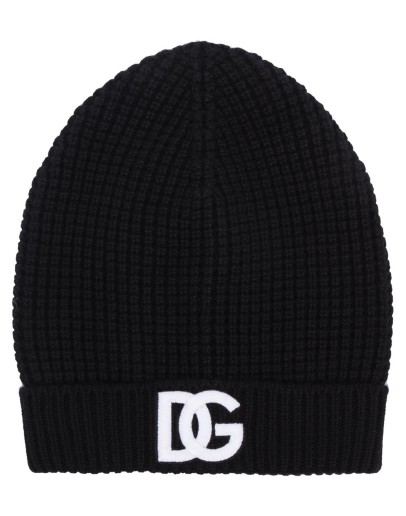 logo knitted beanie