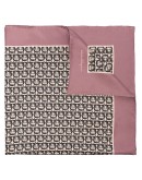 Gancini logo-print silk scarf