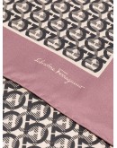 Gancini logo-print silk scarf