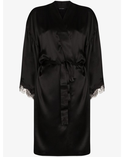 lace-trimmed robe