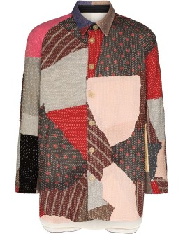 Miles patchwork wool shirt jacket